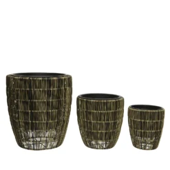 Kate Round Rattan Planter - Small