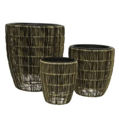 Kate Round Rattan Planter - Small -Westland Garden Deals Store 13222504 4324934511094569