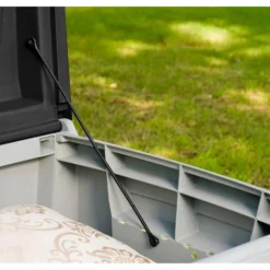 Keter Ace Outdoor Garden Storage Box 124 X 55 X 62.5 Cm - Grey And Black -Westland Garden Deals Store 13432924 1234947994705587