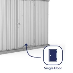 Absco 7.5 X 3ft Space Saver Metal Pent Shed - Zinc -Westland Garden Deals Store 13440836 1685027360486166