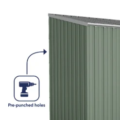 Absco 10 X 5ft Space Saver Metal Pent Shed - Green -Westland Garden Deals Store 13440844 2034929185692095