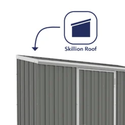 Absco 7.5 X 3ft Space Saver Metal Pent Shed - Grey -Westland Garden Deals Store 13440845 4134929185610624