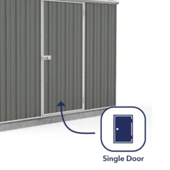 Absco 7.5 X 3ft Space Saver Metal Pent Shed - Grey -Westland Garden Deals Store 13440845 4884929185674689