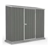 Absco 7.5 X 3ft Space Saver Metal Pent Shed - Grey