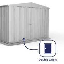 Absco 10 X 20ft Utility Workshop Apex Metal Shed - Zinc -Westland Garden Deals Store 13440861 2134929163766103