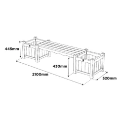 Anchor Fast FSC RHS Bench With Planters -Westland Garden Deals Store 13452041 1284927582205019