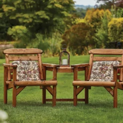 Anchor Fast FSC Weydale Rustic Alcove Garden Seat -Westland Garden Deals Store 13452072 9954929385042617