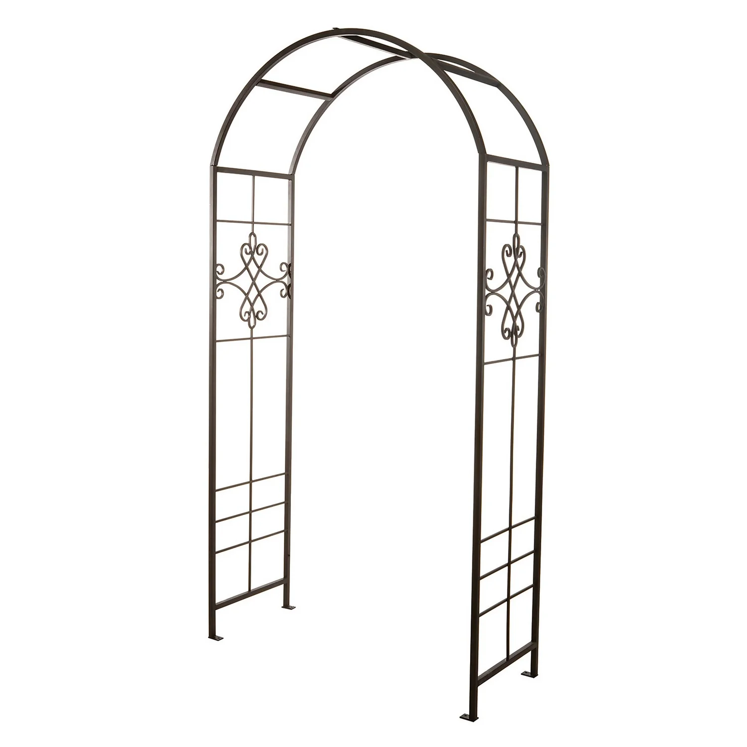 Panacea Quatrefoil Steel Garden Arch - Black 1 Panacea Quatrefoil Steel Garden Arch - Black