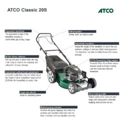 Atco 166cc Classic 20S Petrol Lawn Mower- 51cm -Westland Garden Deals Store 13483564 4434932703871040