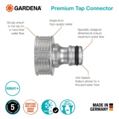 GARDENA Premium Tap Hose Pipe Connector 9 GARDENA Premium Tap Hose Pipe Connector -Westland Garden Deals Store 13489626 6254924640271732
