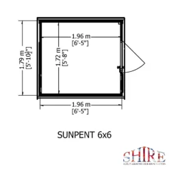 Shire 6 X 6ft Sun Pent Shed - Including Installation -Westland Garden Deals Store 13505280 1964931994369048