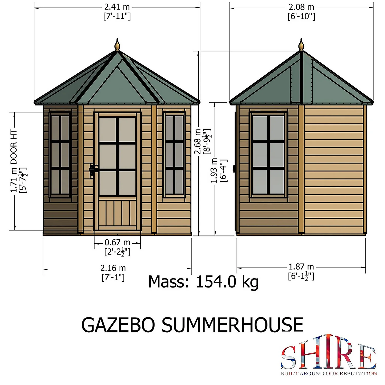 Shire 6 X 6ft Gazebo Summerhouse - Including Installation 5 Shire 6 X 6ft Gazebo Summerhouse - Including Installation - Image 5