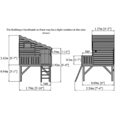 Shire 6x4ft Command Post Wooden Playhouse With Platform - Including Installation -Westland Garden Deals Store 13505342 1124931993026995