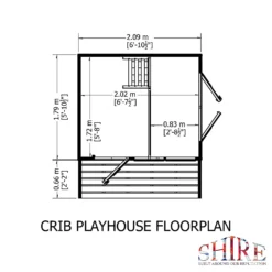 Shire 6 X 8ft Crib Kids Wooden Playhouse -Westland Garden Deals Store 13505345 6434931991947682