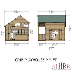 Shire 6 X 8ft Crib Kids Wooden Playhouse - Including Installation 10 Shire 6 X 8ft Crib Kids Wooden Playhouse - Including Installation -Westland Garden Deals Store 13505346 1464931995737165