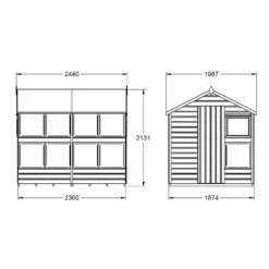 Forest Garden Shiplap Tongue & Groove Dip Treated 8x6 Wooden Potting Shed -Westland Garden Deals Store 13523732 1714937074258059