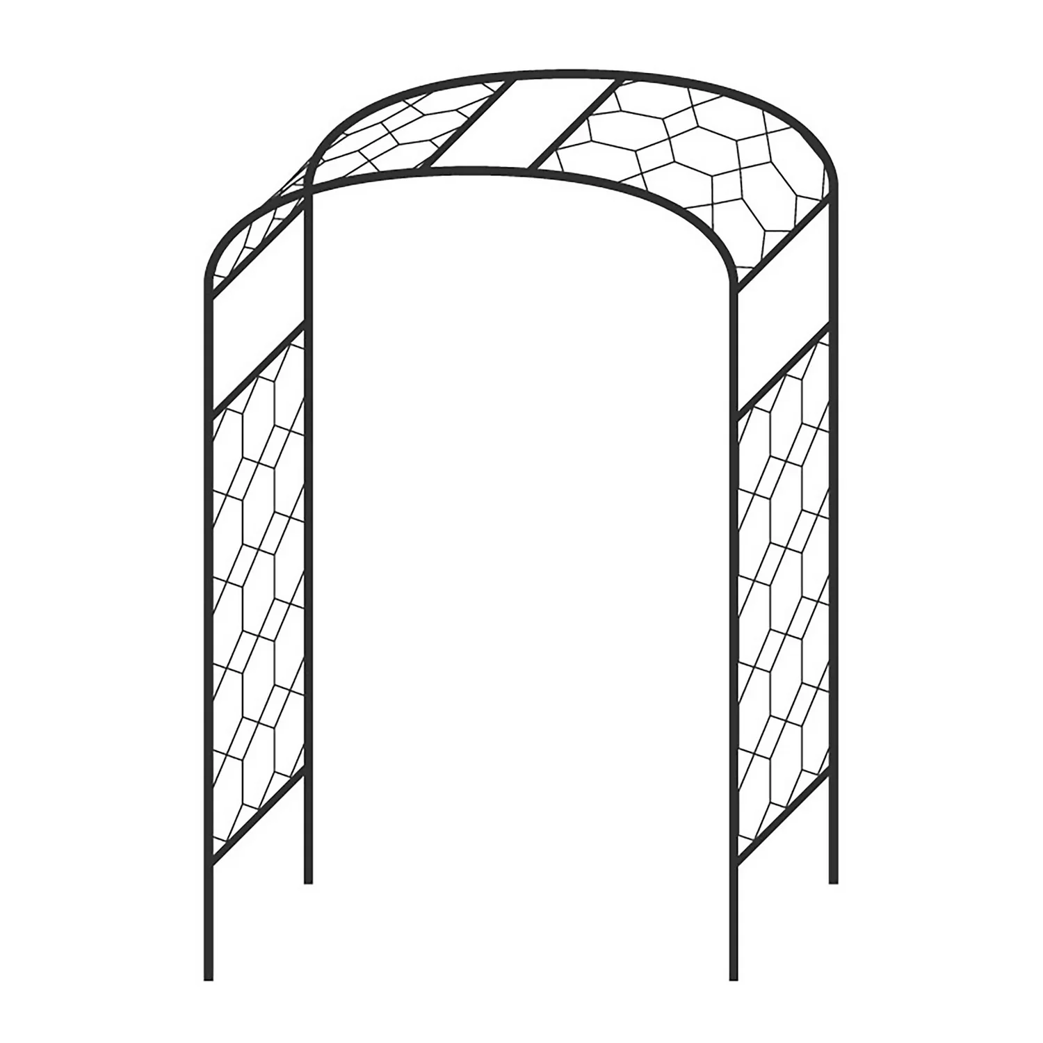 Agriframes Monet Garden Arch - (H)2.3 X (W)1.5 X (D)0.45 M Black 1 Agriframes Monet Garden Arch - (H)2.3 X (W)1.5 X (D)0.45 M Black