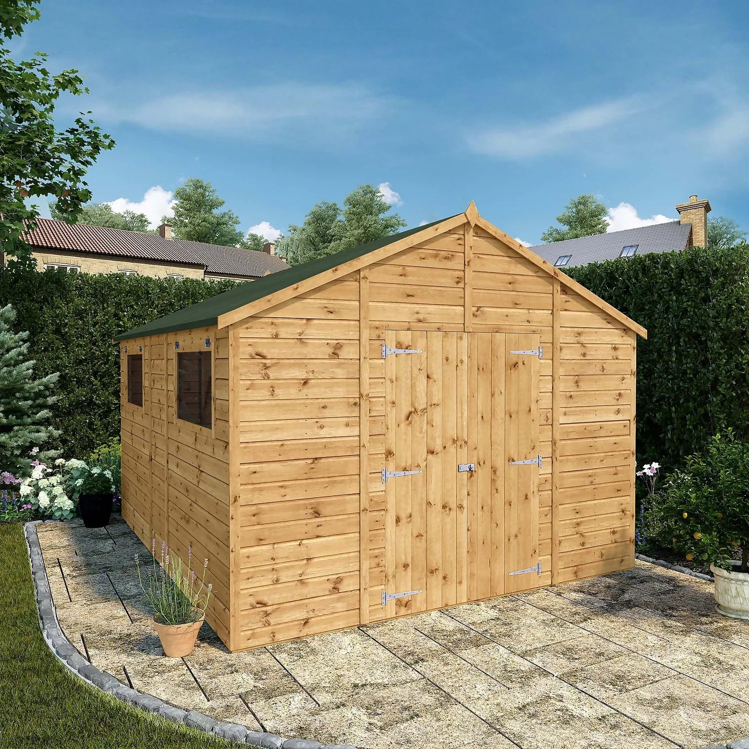 Mercia 12ft X 10ft Premium Shiplap Modular Workshop Shed - Including Installation 2 Mercia 12ft X 10ft Premium Shiplap Modular Workshop Shed - Including Installation - Image 2