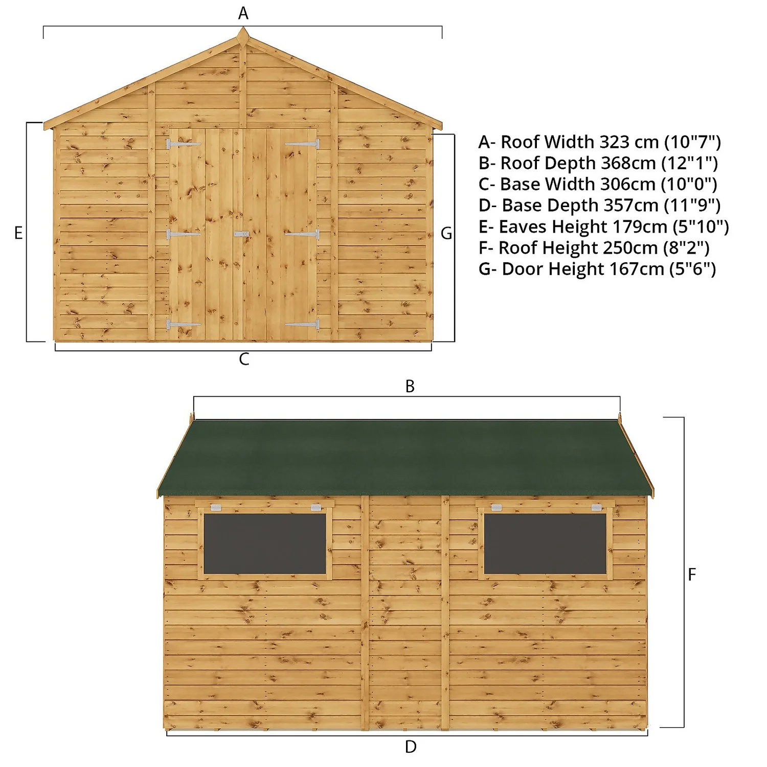 Mercia 12ft X 10ft Premium Shiplap Modular Workshop Shed - Including Installation 7 Mercia 12ft X 10ft Premium Shiplap Modular Workshop Shed - Including Installation - Image 7