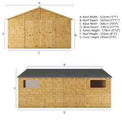 Mercia 18ft X 10ft Premium Shiplap Modular Workshop Shed - Including Installation -Westland Garden Deals Store 13555759 7654949335913454