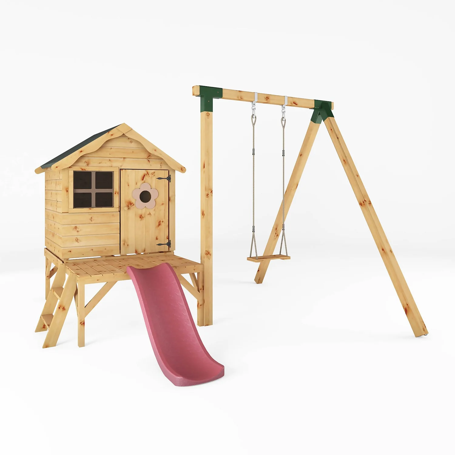 Mercia 4ft X 4ft Snug Wooden Playhouse With Tower 1 Mercia 4ft X 4ft Snug Wooden Playhouse With Tower