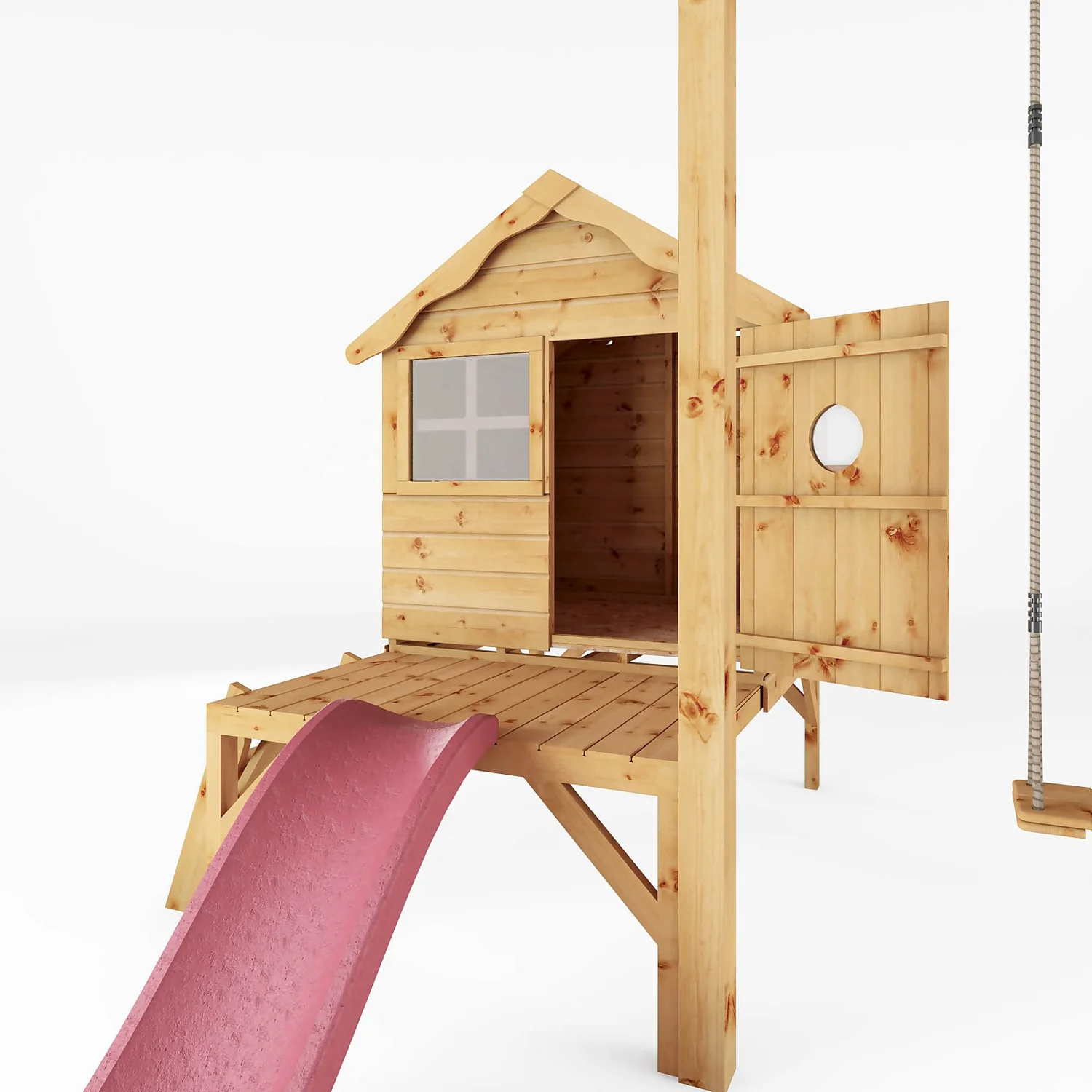 Mercia 4ft X 4ft Snug Wooden Playhouse With Tower 6 Mercia 4ft X 4ft Snug Wooden Playhouse With Tower - Image 6