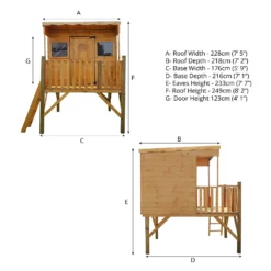 Mercia 5ft X 6ft Pent Wooden Playhouse With Tower -Westland Garden Deals Store 13555813 1174951147249113