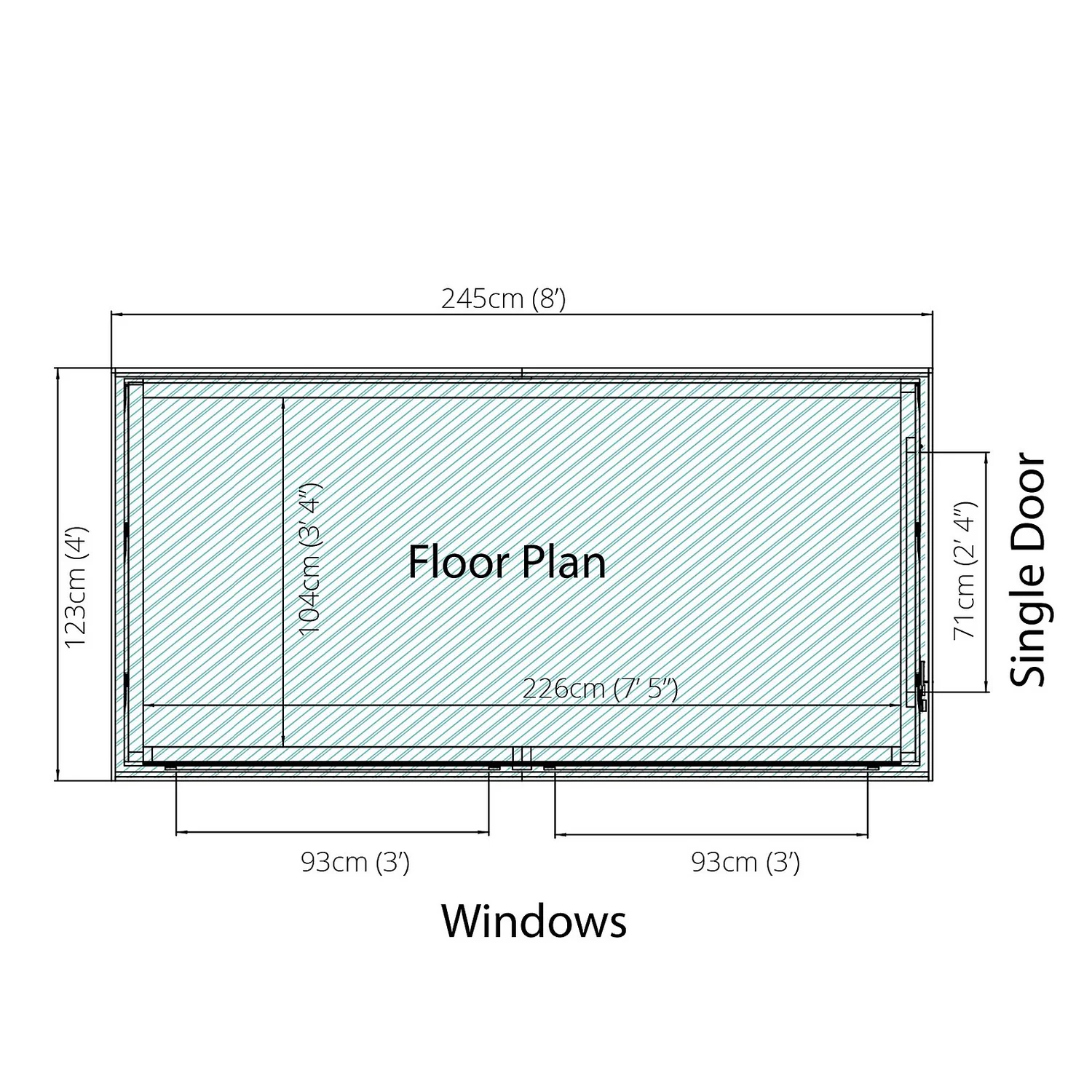 Mercia 8ft X 4ft Premium Shiplap Modular Pent Shed 8 Mercia 8ft X 4ft Premium Shiplap Modular Pent Shed - Image 8