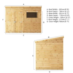 Mercia 10ft X 6ft Premium Shiplap Pent Shed -Westland Garden Deals Store 13555856 1415011477954350