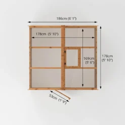 Mercia Wooden Greenhouse - 6x6ft 19 Mercia Wooden Greenhouse - 6x6ft -Westland Garden Deals Store 13626875 2105028840072951
