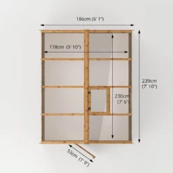 Mercia Wooden Greenhouse - 8x6ft -Westland Garden Deals Store 13626876 2715028840056931