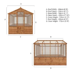 Mercia Wooden Greenhouse - 8x6ft -Westland Garden Deals Store 13626876 8745028840031320
