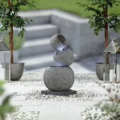 Stylish Fountain Illusion Falls Water Feature With LEDs -Westland Garden Deals Store 13846045 3854962027687717