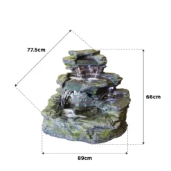 Stylish Fountain Garda Falls Water Feature With LEDs -Westland Garden Deals Store 13846065 2124978881057603