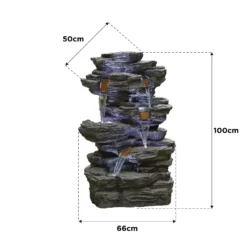 Stylish Fountain Hinoki Springs Water Feature With LEDs -Westland Garden Deals Store 13846067 1224962027971052