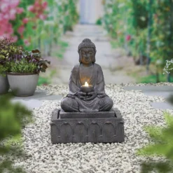 Stylish Fountain Serenity Water Feature With LEDs -Westland Garden Deals Store 13846069 1524962027687135