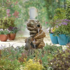 Stylish Fountain Otter Pools Water Feature With LEDs 7 Stylish Fountain Otter Pools Water Feature With LEDs -Westland Garden Deals Store 13846071 1274962028159755