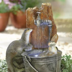 Stylish Fountain Playful Otters Water Feature With LEDs 10 Stylish Fountain Playful Otters Water Feature With LEDs -Westland Garden Deals Store 13846072 1884962027752889