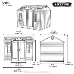 Lifetime 10 X 8ft Outdoor Storage Shed - Installation Included 17 Lifetime 10 X 8ft Outdoor Storage Shed - Installation Included -Westland Garden Deals Store 13911314 3254978028295342