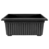 Black Trough Planter - 55cm