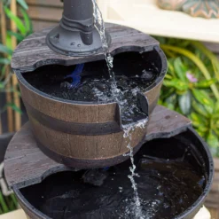 Stylish Fountain Whiskey Barrels Garden Water Feature -Westland Garden Deals Store 13944159 2555005845016341