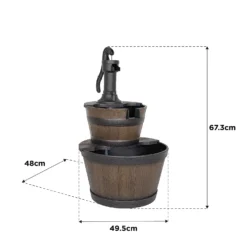 Stylish Fountain Whiskey Barrels Garden Water Feature -Westland Garden Deals Store 13944159 4655005845151116