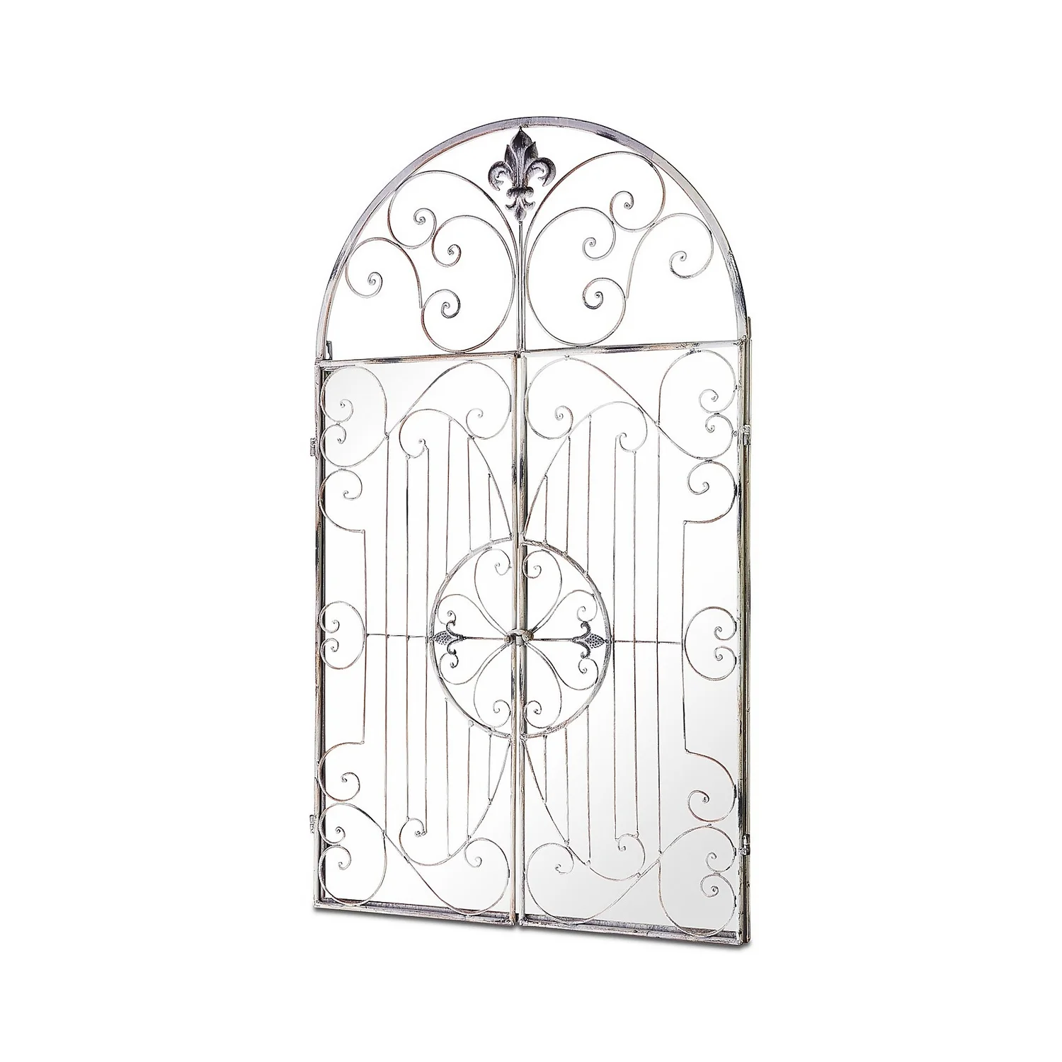 MirrorOutlet Metal Arched Decorative Window Opening Garden Mirror - 102x61cm 1 MirrorOutlet Metal Arched Decorative Window Opening Garden Mirror - 102x61cm