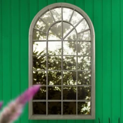 MirrorOutlet Somerley Eden Country Arch Large Metal Garden Mirror - 129x76cm -Westland Garden Deals Store 13950557 1934987139911914