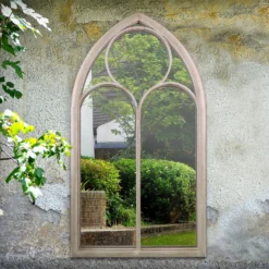 MirrorOutlet Somerley Chapel Arch Large Garden Mirror - 150x81cm -Westland Garden Deals Store 13950561 3734987138883427
