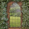 MirrorOutlet Rose Garden Rustic Arch Extra Large Metal Garden Mirror - 161x72cm