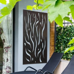 Amarelle Large Metal Flame Design Decorative Garden Screen - 120 X 60cm