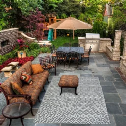 Homebase Outdoor Rug - Grey 240x300cm -Westland Garden Deals Store 13953340 6054989199320450