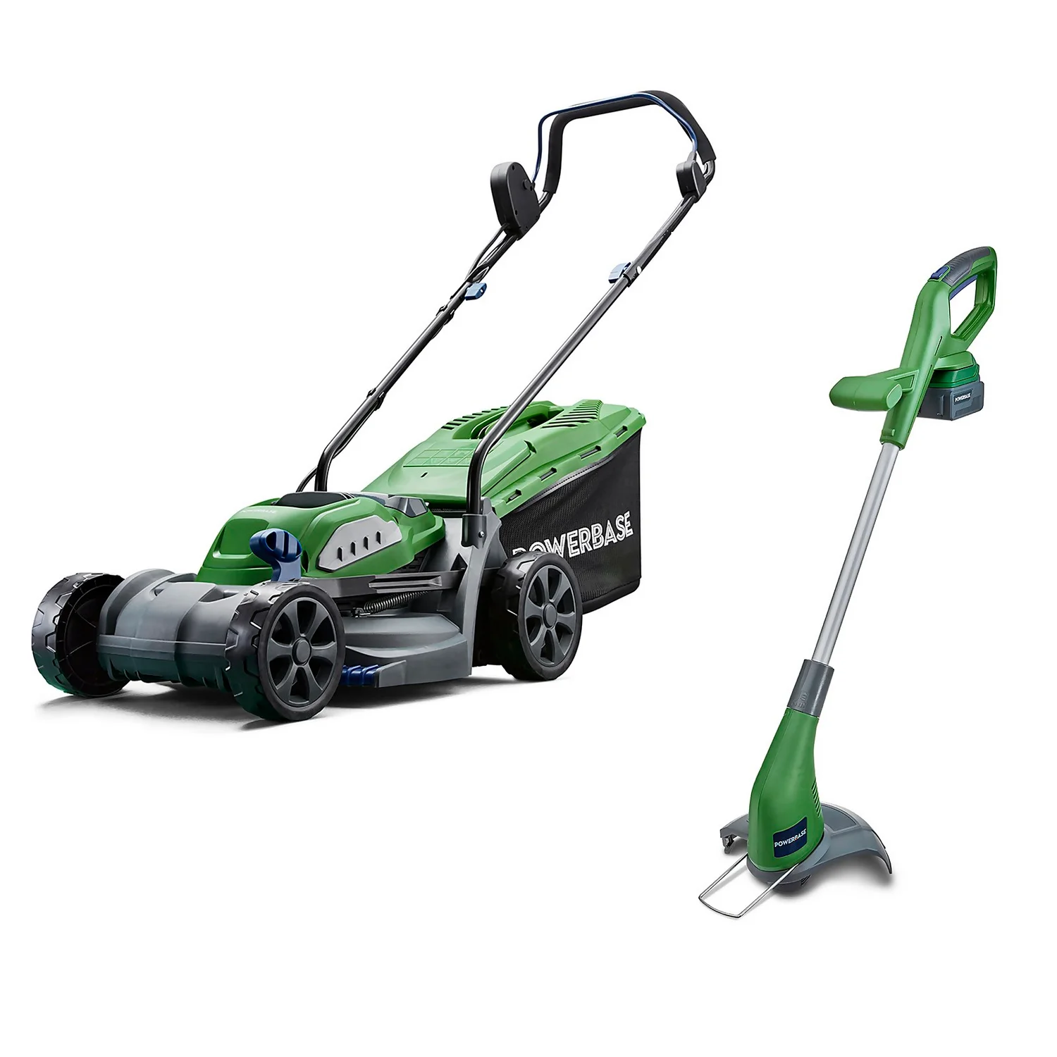 Powerbase 20V Cordless Lawn Mower & Trimmer Twin Pack - 25cm 1 Powerbase 20V Cordless Lawn Mower & Trimmer Twin Pack - 25cm
