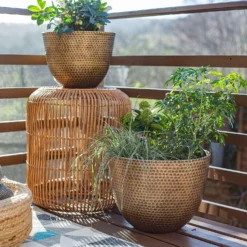 Suva Hammered Pot Bronze - 31cm -Westland Garden Deals Store 13973654 1365011805726502